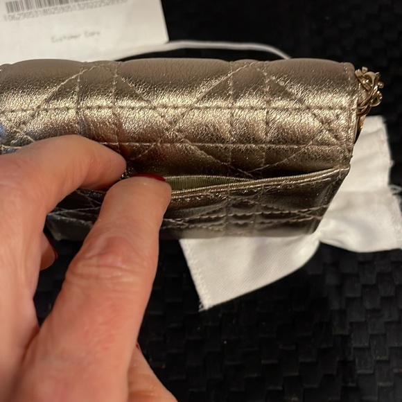 NIB Lady Dior Lotus Wallet in Metallic Gold - Picture 4 of 16